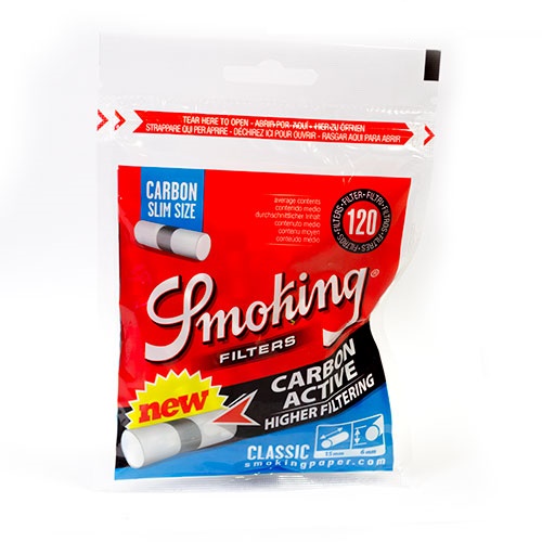 Фильтры для самокруток Smoking Slim Classic Carbon 120 (Угольные)