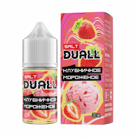Жидкость Duall salt 30ml LIGHT 20mg (Клубничное мороженое, Light)