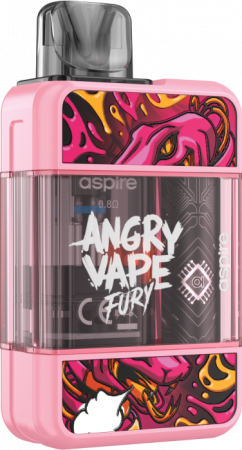 POD-система Brusko Angry Vape Fury (Розовый, 650 mAh, 15 W, 4,5 мл, Датчик затяжки)