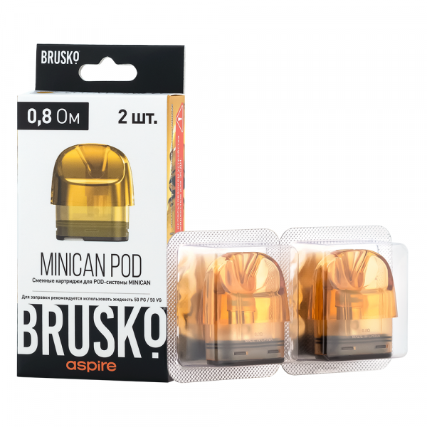 Картридж Brusko Minican 0.8 ohm 3ml 1/1 (Желтый)